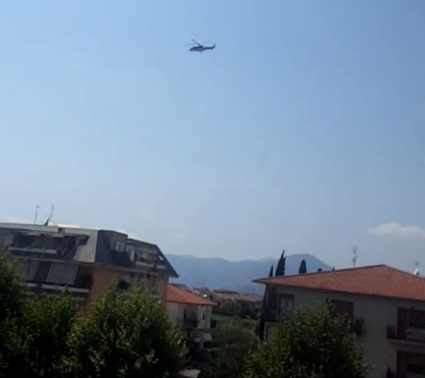 L'elicottero dell'Arma