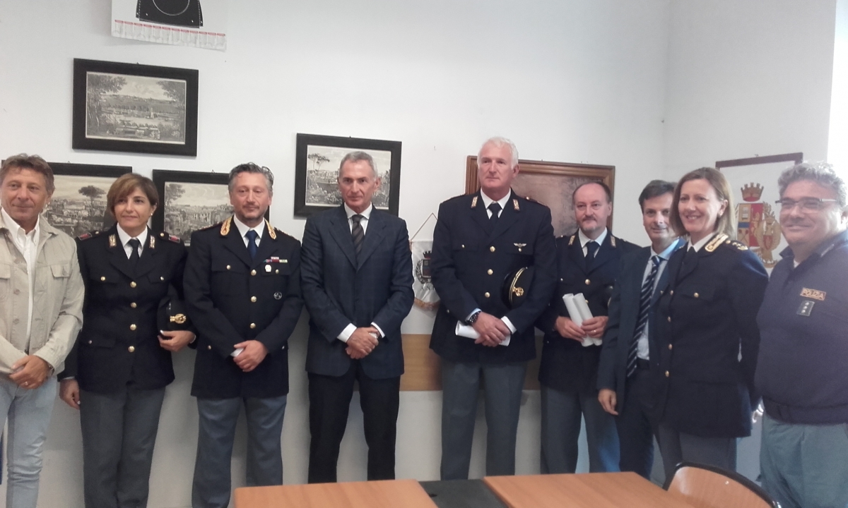 La visita del questore Giuseppe De Matteis